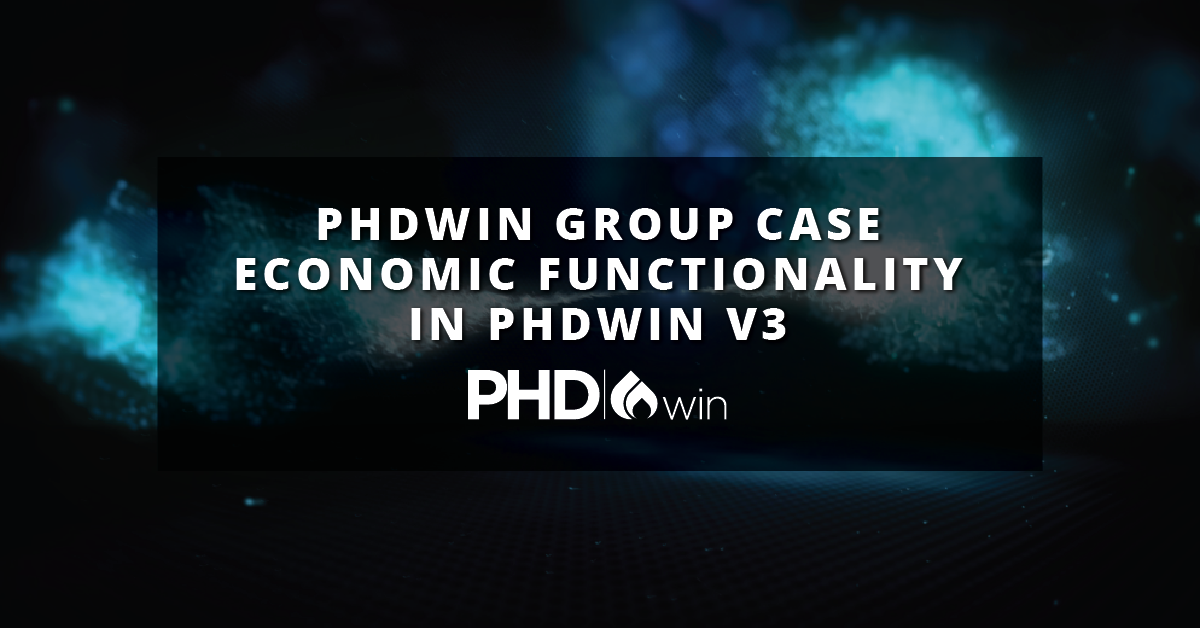 PHDwin Group Case Economic Functionality in V3