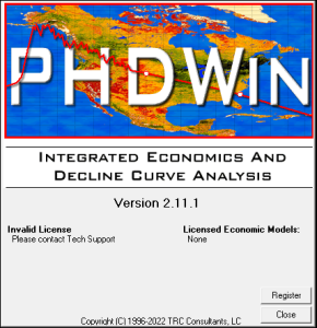 PHDwin V2.11.1 Load Screen